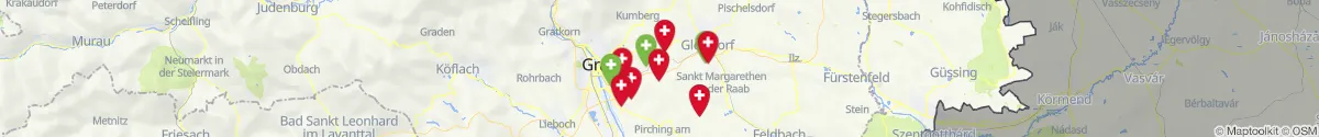 Kartenansicht für Apotheken-Notdienste in der Nähe von Nestelbach bei Graz (Graz-Umgebung, Steiermark)